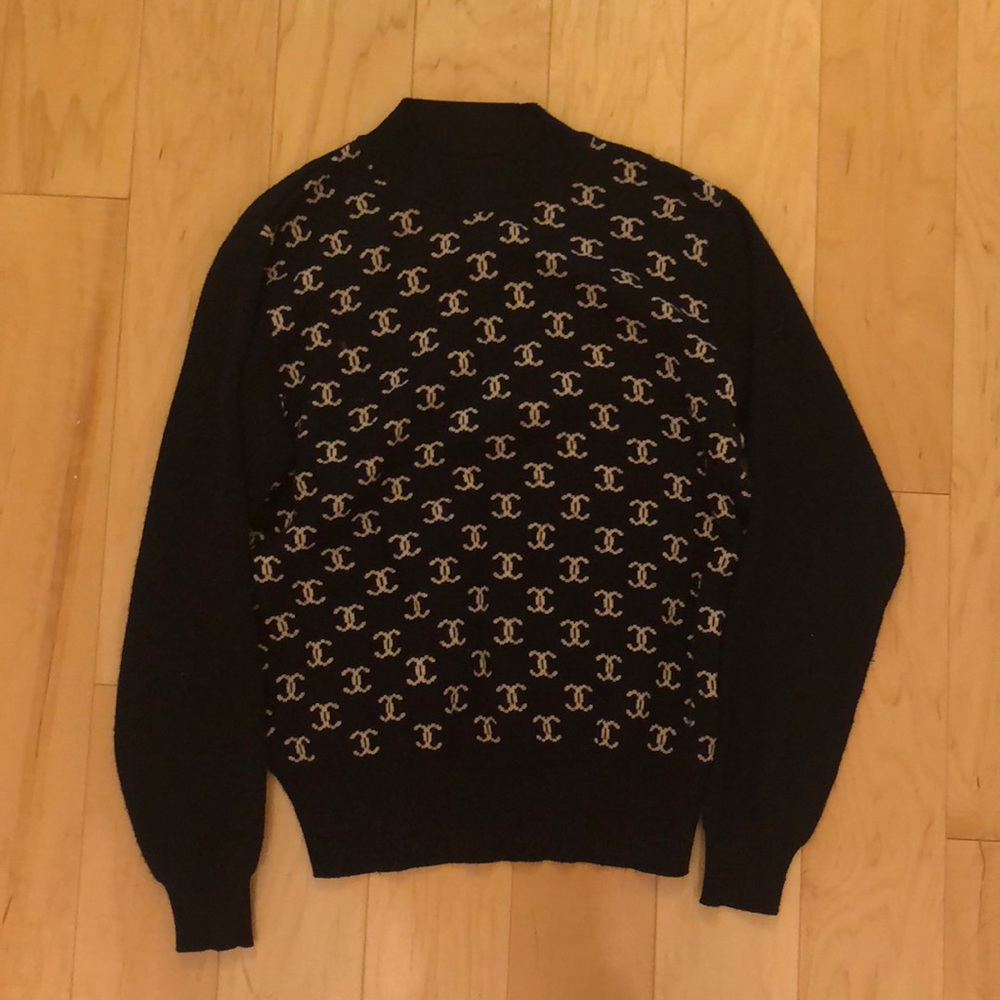 Vintage Chanel logo sweater